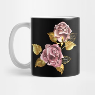 Small bouquet of pink gold roses Mug